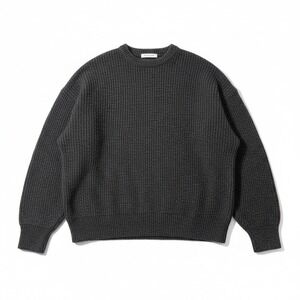 Lord Jeff Men's XL 100% Pure Virgin Wool Knit Sweater Charcoal Speckled Made USA